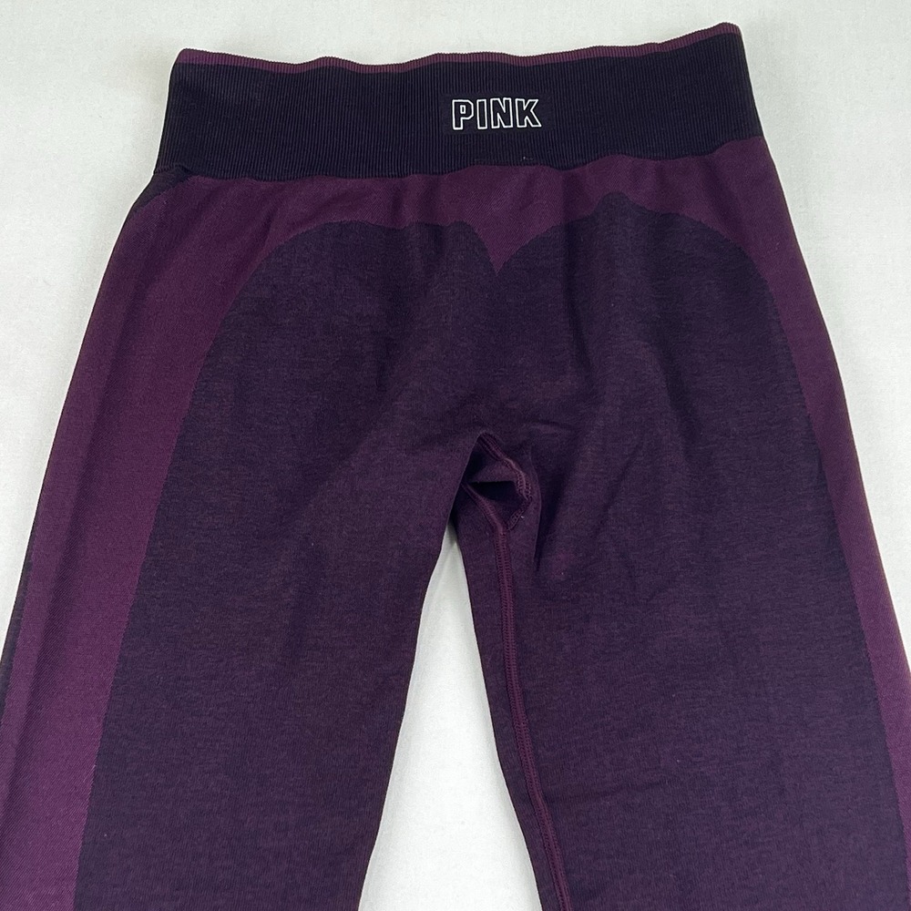 PINK Victoria's Secret Seamless Leggings Purple Colorblock High Waist Large
